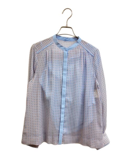 ANAYI（アナイ）ANAYI (アナイ) サークルローププリントボウタイブラウス ブルー サイズ:38の古着・服飾アイテム