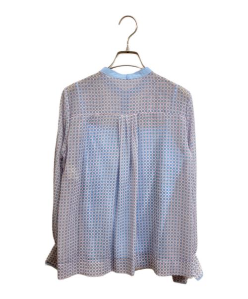 ANAYI（アナイ）ANAYI (アナイ) サークルローププリントボウタイブラウス ブルー サイズ:38の古着・服飾アイテム