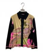 LEONARDレオナール）の古着「ニット切替シャツ」｜ブラック