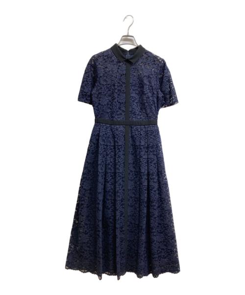 23区（ニジュウサンク）23区 (ニジュウサンク) 【APPLAUDIR】フラワー 総レース ドレス ネイビー サイズ:38 未使用品の古着・服飾アイテム