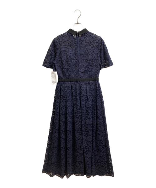 23区（ニジュウサンク）23区 (ニジュウサンク) 【APPLAUDIR】フラワー 総レース ドレス ネイビー サイズ:38 未使用品の古着・服飾アイテム