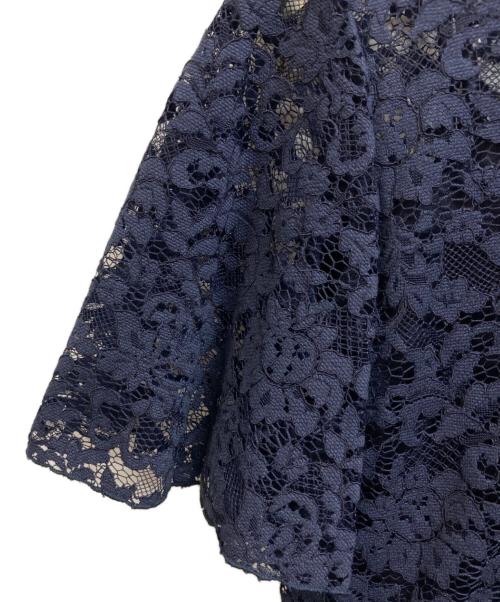 23区（ニジュウサンク）23区 (ニジュウサンク) 【APPLAUDIR】フラワー 総レース ドレス ネイビー サイズ:38 未使用品の古着・服飾アイテム