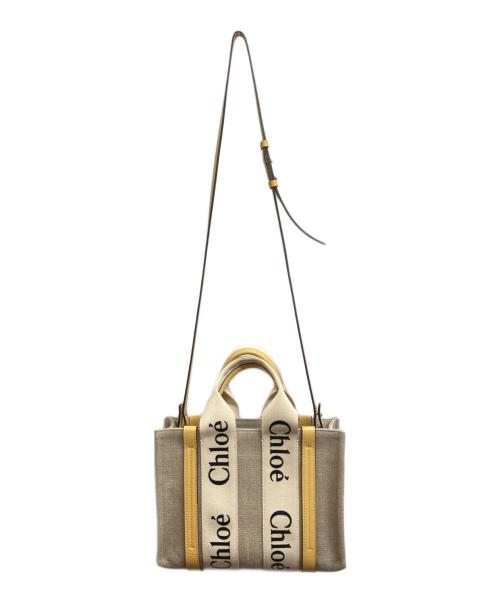 Chloe（クロエ）Chloe (クロエ) ウッディ スモール トートバッグ ベージュの古着・服飾アイテム