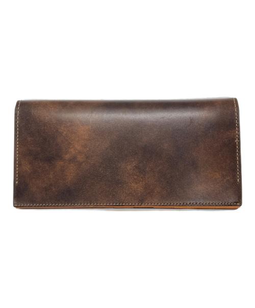 Paul Smith COLLECTION（ポールスミス コレクション）Paul Smith COLLECTION (ポールスミス コレクション) PCステインカーフ長財布 ブラウンの古着・服飾アイテム