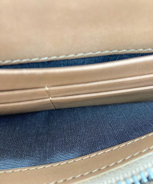 Paul Smith COLLECTION（ポールスミス コレクション）Paul Smith COLLECTION (ポールスミス コレクション) PCステインカーフ長財布 ブラウンの古着・服飾アイテム