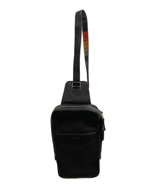 PAUL SMITH（ポールスミス）Paul Smith (ポールスミス) レザーボディーバッグ ブラックの古着・服飾アイテム