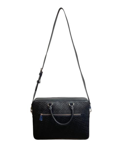 BURBERRY（バーバリー）BURBERRY (バーバリー) TBモノグラム レザーショルダーバッグ ブラック 未使用品の古着・服飾アイテム