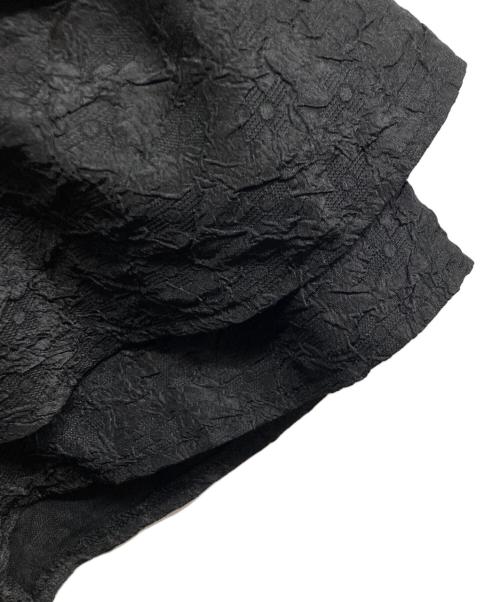 UNMINOU（アンミヌ）UNMINOU (アンミヌ) ダブルフレアジャガードトップス ブラック サイズ:Freeの古着・服飾アイテム