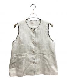 UNMINOU（アンミヌ）の古着「ハートジャガードベスト」｜ホワイト