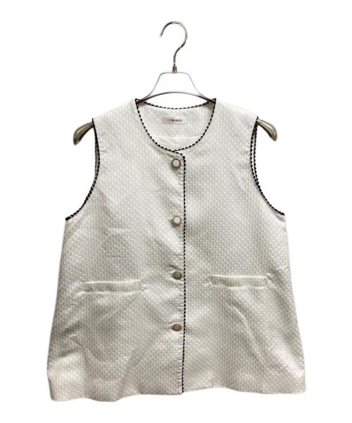 UNMINOU（アンミヌ）UNMINOU (アンミヌ) ハートジャガードベスト ホワイト サイズ:Freeの古着・服飾アイテム
