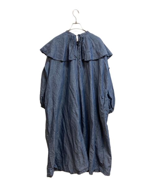 nest Robe（ネストローブ）nest Robe (ネストローブ) コットンリネンダンガリーケープドレス インディゴ サイズ:Fの古着・服飾アイテム