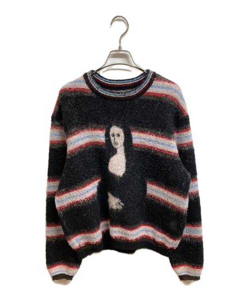 kota gushiken（コウタグシケン）Kota Gushiken (コウタグシケン) 'FLUFFY MONA'ニットトップス ブラック×レッド サイズ:1の古着・服飾アイテム