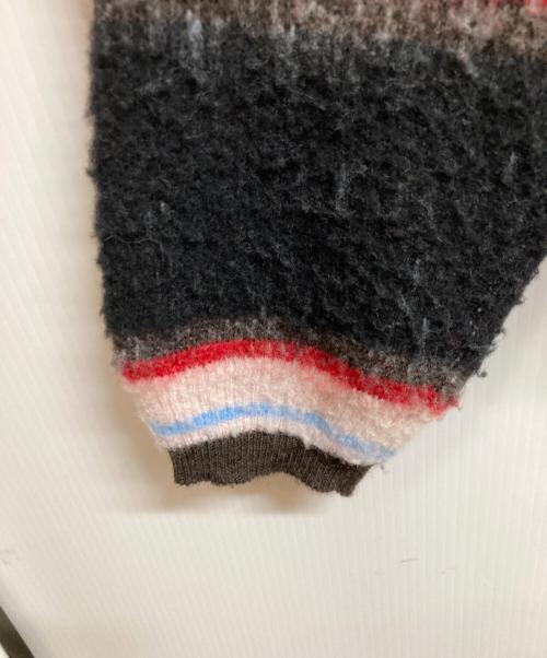 kota gushiken（コウタグシケン）Kota Gushiken (コウタグシケン) 'FLUFFY MONA'ニットトップス ブラック×レッド サイズ:1の古着・服飾アイテム