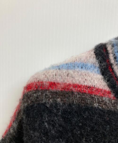 kota gushiken（コウタグシケン）Kota Gushiken (コウタグシケン) 'FLUFFY MONA'ニットトップス ブラック×レッド サイズ:1の古着・服飾アイテム