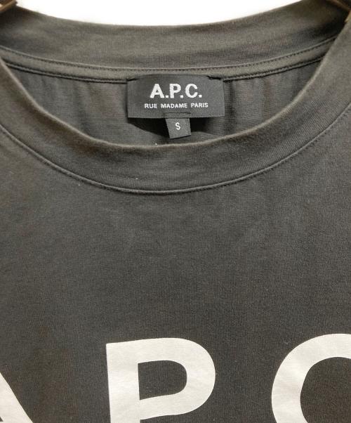 A.P.C.（アーペーセー）A.P.C. (アーペーセー) ロゴプリント オーバーサイズTシャツ グレー サイズ:Sの古着・服飾アイテム
