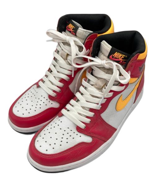 NIKE（ナイキ）NIKE (ナイキ) AIR JORDAN 1 RETRO HIGH OG ピンク×イエロー サイズ:UK8.5の古着・服飾アイテム