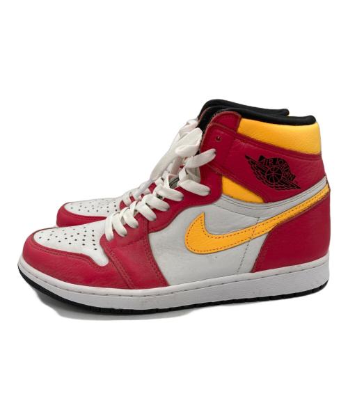 NIKE（ナイキ）NIKE (ナイキ) AIR JORDAN 1 RETRO HIGH OG ピンク×イエロー サイズ:UK8.5の古着・服飾アイテム