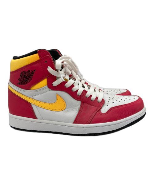 NIKE（ナイキ）NIKE (ナイキ) AIR JORDAN 1 RETRO HIGH OG ピンク×イエロー サイズ:UK8.5の古着・服飾アイテム
