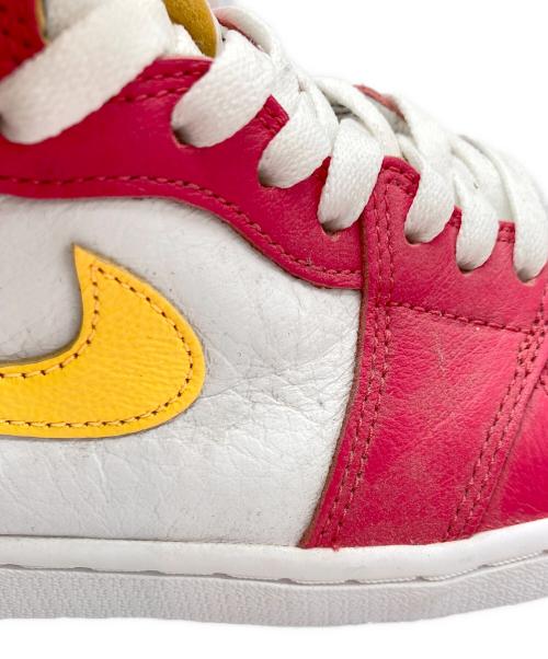 NIKE（ナイキ）NIKE (ナイキ) AIR JORDAN 1 RETRO HIGH OG ピンク×イエロー サイズ:UK8.5の古着・服飾アイテム