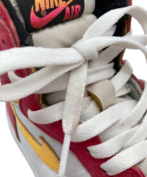 NIKE（ナイキ）NIKE (ナイキ) AIR JORDAN 1 RETRO HIGH OG ピンク×イエロー サイズ:UK8.5の古着・服飾アイテム