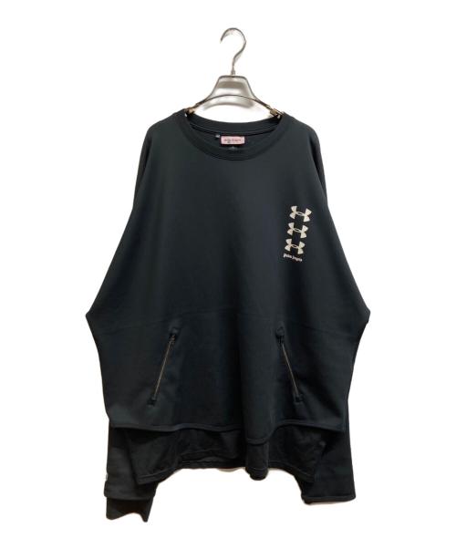 Palm Angels（パーム エンジェルス）Palm Angels (パーム エンジェルス) UNDER ARMOUR (アンダーアーマー) コラボスウェット ブラック サイズ:XLの古着・服飾アイテム