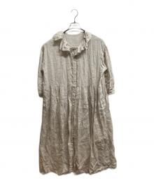 nest Robe（ネストローブ）の古着「リネンサフィランワンピース」｜ベージュ