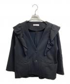 UNMINOUアンミヌ）の古着「フリルジャケット」｜ブラック