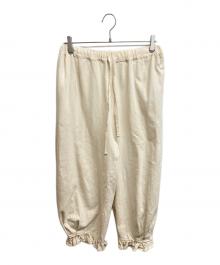 nest Robe（ネストローブ）の古着「UpcycleLino 天竺タックヘムパンツ」｜アイボリー