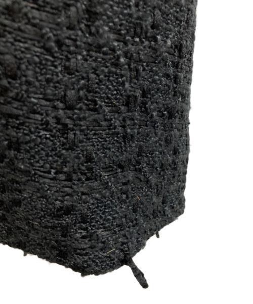 UNMINOU（アンミヌ）UNMINOU (アンミヌ) ツイードフリルジレ ブラック サイズ:Freeの古着・服飾アイテム