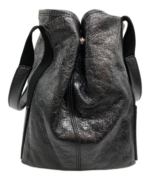 BALENCIAGA（バレンシアガ）BALENCIAGA (バレンシアガ) ネイビーカバスS ハンドバッグ ブラックの古着・服飾アイテム