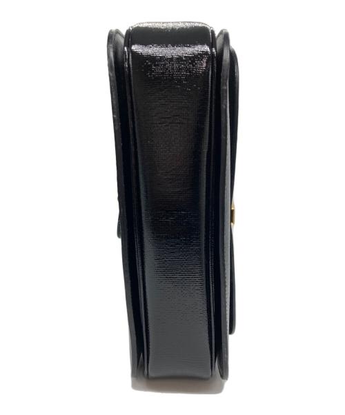 Yves Saint Laurent（イヴサンローラン）Yves Saint Laurent (イヴサンローラン) Black Patent Leather Large ChYc Flap Bag ブラックの古着・服飾アイテム