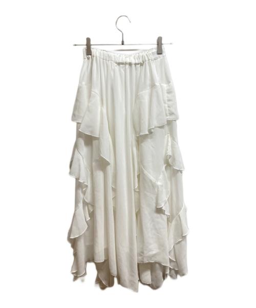 Lily Brown（リリーブラウン）Lily Brown (リリーブラウン) ラッフルドロップティアードスカート ホワイト サイズ:ONE SIZE 未使用品の古着・服飾アイテム