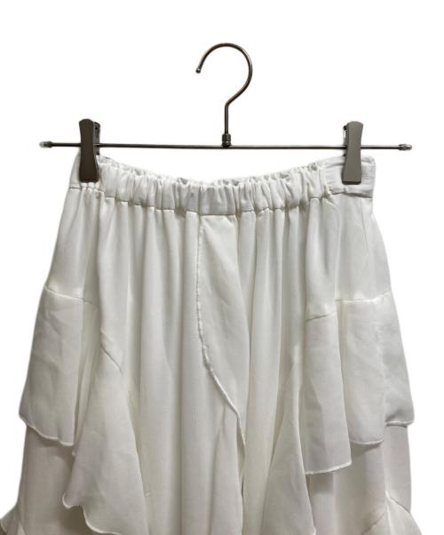 Lily Brown（リリーブラウン）Lily Brown (リリーブラウン) ラッフルドロップティアードスカート ホワイト サイズ:ONE SIZE 未使用品の古着・服飾アイテム