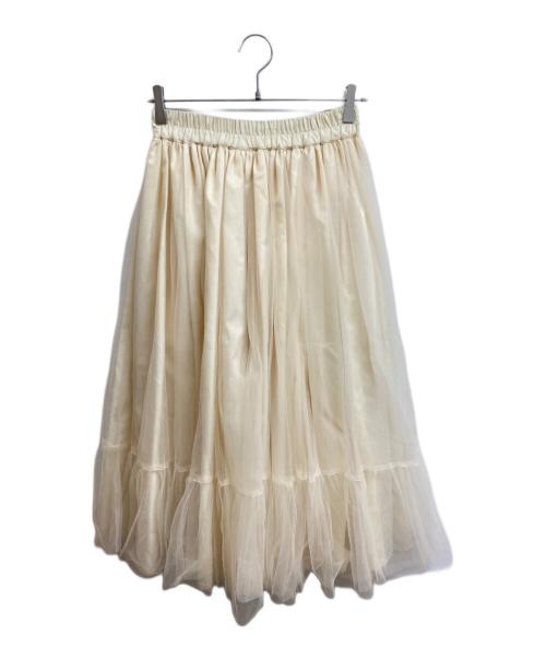 UNMINOU（アンミヌ）UNMINOU (アンミヌ) チュール ティアードスカート アイボリー サイズ:Freeの古着・服飾アイテム