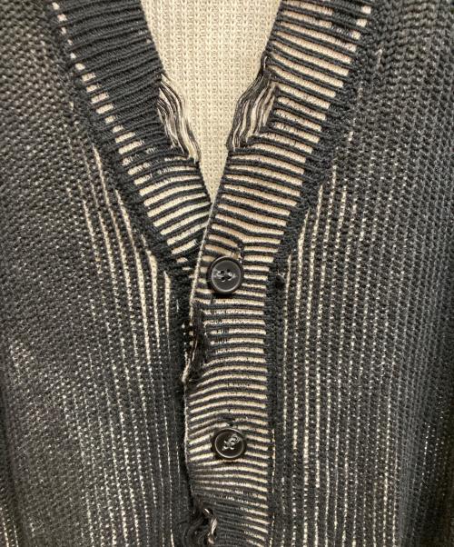 GRANCY（グランシー）GRANCY (グランシー) ディストラクションデザインビッグカーディガン ブラック サイズ:Lの古着・服飾アイテム