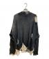 GRANCY (グランシー) ディストラクションデザインビッグカーディガン ブラック サイズ:L：13000円