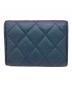 CHANEL (シャネル) マトラッセ スモール フラップ ウォレット ブルー：79000円