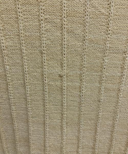 FAF（エフエーエフ）FAF (エフエーエフ) Viscose Rib Knit Polo ベージュ サイズ:2の古着・服飾アイテム