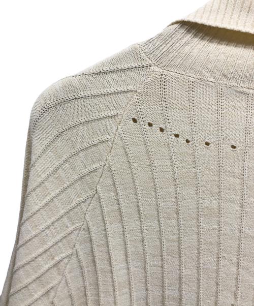 FAF（エフエーエフ）FAF (エフエーエフ) Viscose Rib Knit Polo ベージュ サイズ:2の古着・服飾アイテム