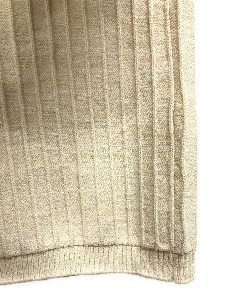 FAF（エフエーエフ）FAF (エフエーエフ) Viscose Rib Knit Polo ベージュ サイズ:2の古着・服飾アイテム
