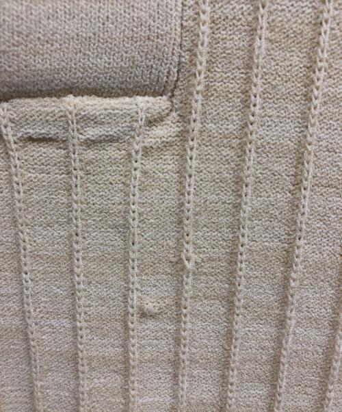 FAF（エフエーエフ）FAF (エフエーエフ) Viscose Rib Knit Polo ベージュ サイズ:2の古着・服飾アイテム