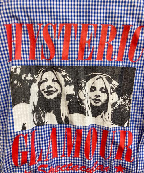 Hysteric Glamour（ヒステリックグラマー）Hysteric Glamour (ヒステリックグラマー) HG SOUND EXPERUENCEカラーシャツ ブルー サイズ:Sの古着・服飾アイテム