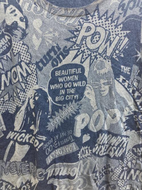 Hysteric Glamour（ヒステリックグラマー）Hysteric Glamour (ヒステリックグラマー) コミック柄ニット ブルー サイズ:FREEの古着・服飾アイテム