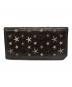 JIMMY CHOO (ジミーチュウ) クーパー スタースタッズ バイカーレザー ウォレット ブラック：20000円