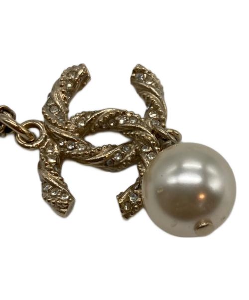 CHANEL（シャネル）CHANEL (シャネル) Fパールラインストーンネックレス ゴールドの古着・服飾アイテム