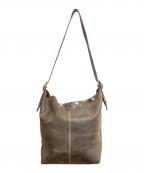 Balleriバレリ）の古着「レザーショルダーバッグ」｜ブラウン