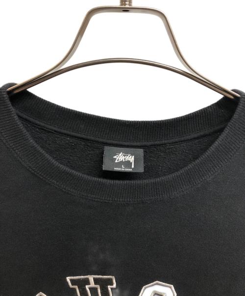 stussy（ステューシー）stussy (ステューシー) 刺繍ロゴスウェット ブラック サイズ:Lの古着・服飾アイテム