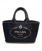 PRADAプラダ）の古着「カナパデニムトートバッグ」｜ブラック