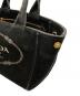 中古・古着 PRADA (プラダ) カナパデニムトートバッグ ブラック：15000円