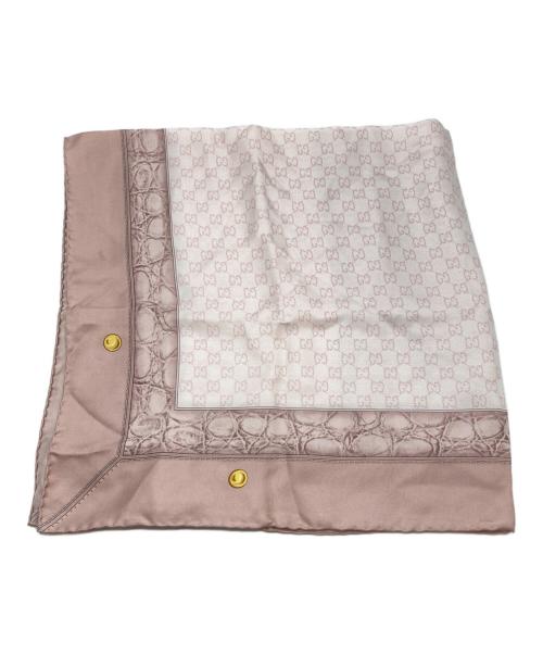 GUCCI（グッチ）GUCCI (グッチ) GG柄 シルクスカーフ ピンクの古着・服飾アイテム